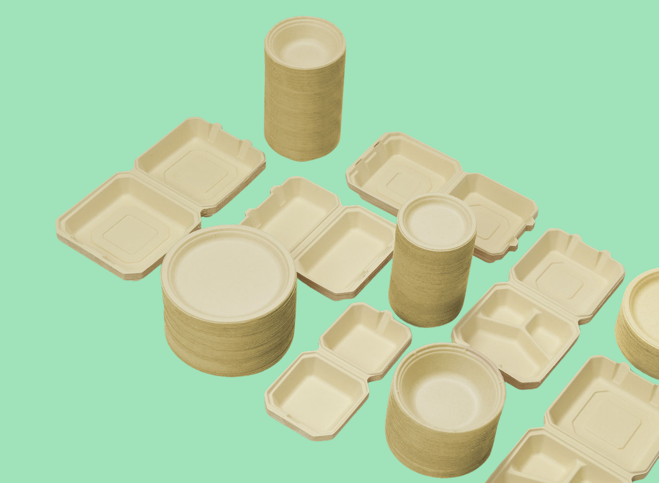 Tellus products on seafoam green background